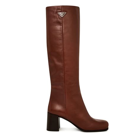 prada moonlight boots|prada leather knee high boots.